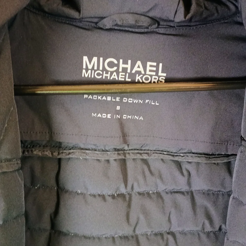 Michael Kors Black Quilted Hooded Puffer Jacket Women's Small